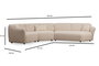Atelier Del Sofa Mentıs Corner 5 (L1+Cx+2Xr) Crema